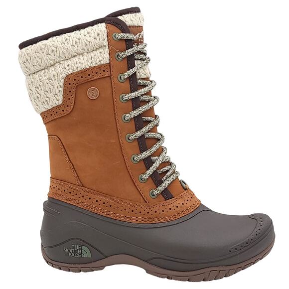 The North Face Women Shellista II Mid Waterproof Mid Calf Boots Size US 5B Brown - Picture 4 of 7